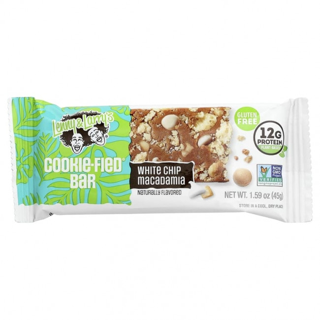 Lenny & Larry's, Cookie-Fied®, батончик с белой крошкой макадамии, 9 батончиков, 45 г (1,59 унции) Lenny & Larry's, Cookie-Fied®, батончик с белой крошкой макадамии, 9 батончиков, 45 г (1,59 унции)