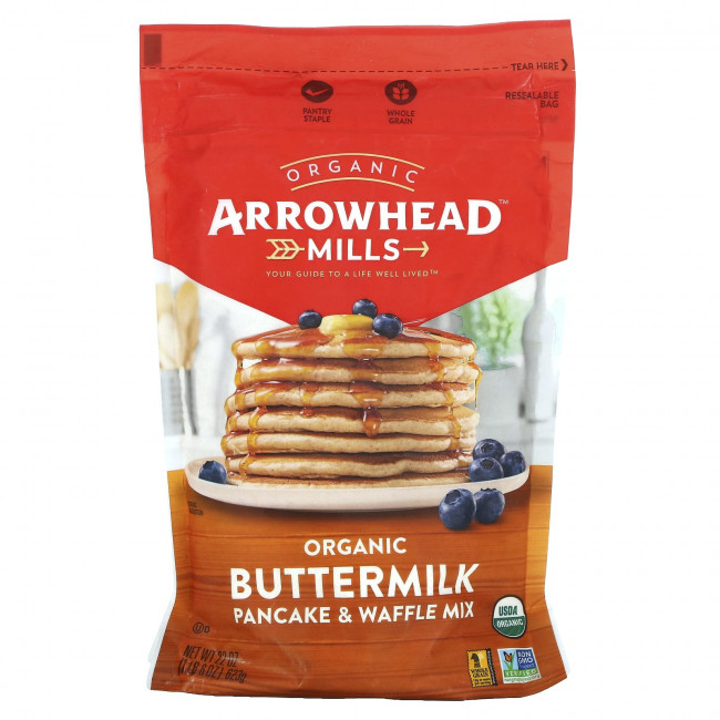 Arrowhead Mills, Органическая смесь для блинов и вафель, 1 фунт 6 унций (623 г) Arrowhead Mills, Органическая смесь для блинов и вафель, 1 фунт 6 унций (623 г)