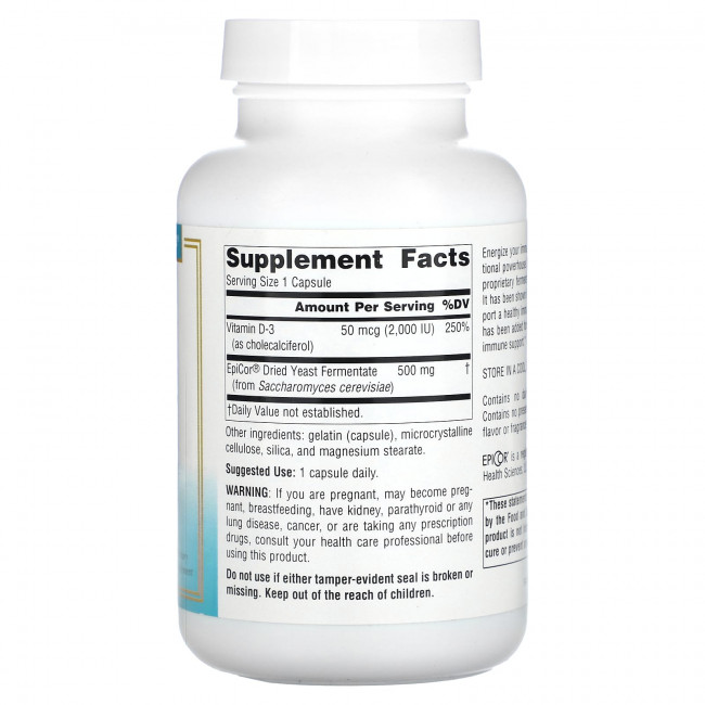 Source Naturals, EpiCor с витамином D-3, 500 мг, 120 капсул Source Naturals, EpiCor с витамином D-3, 500 мг, 120 капсул