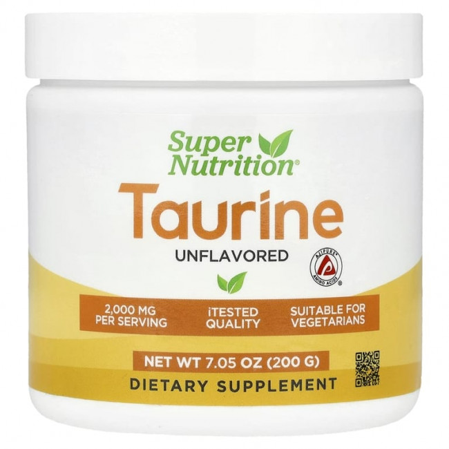 Super Nutrition, таурин, без добавок, 200 г (7,05 унции) Super Nutrition, таурин, без добавок, 200 г (7,05 унции)
