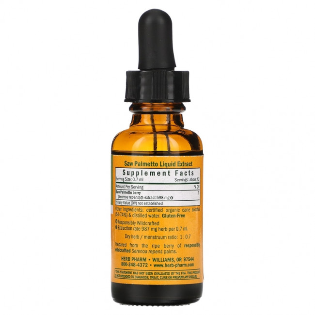 Herb Pharm, Со пальметто, 1 жидкая унция (30 мл) Herb Pharm, Со пальметто, 1 жидкая унция (30 мл)