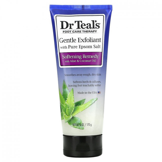 Dr. Teals, Foot Care Therapy, Gentle Exfoliant with Pure Epsom Salt, 6 oz (170 g)