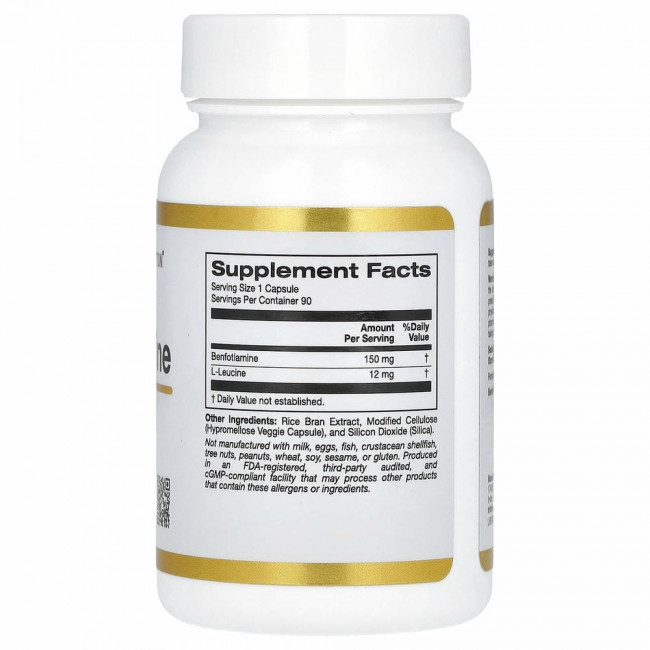 California Gold Nutrition, бенфотиамин, 150 мг, 90 растительных капсул California Gold Nutrition, бенфотиамин, 150 мг, 90 растительных капсул