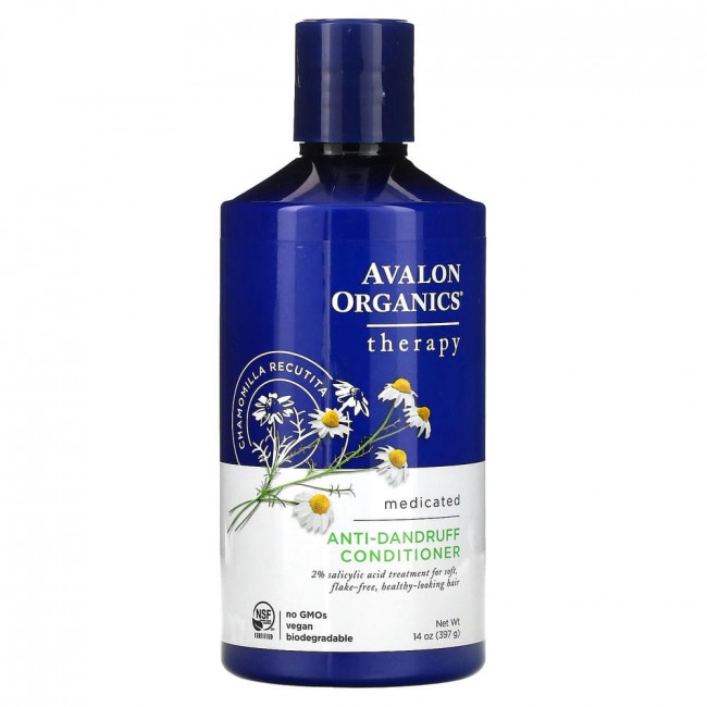 Avalon Organics, кондиционер против перхоти, с ромашкой аптечной, 397 мл (14 жидк. унций) Avalon Organics, кондиционер против перхоти, с ромашкой аптечной, 397 мл (14 жидк. унций)