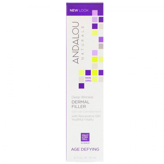 Andalou Naturals, Средство для заполнения морщин, 0,6 жидкой унции (18 мл) Andalou Naturals, Средство для заполнения морщин, 0,6 жидкой унции (18 мл)