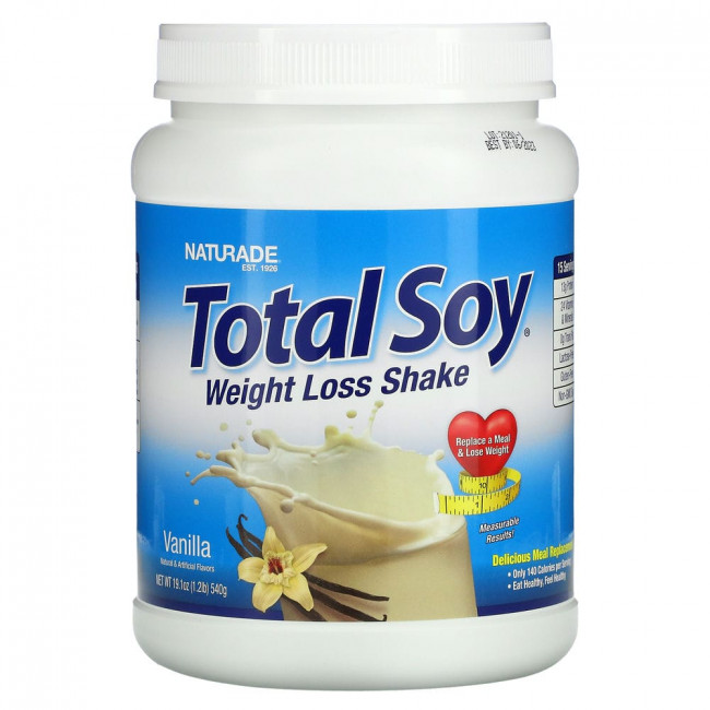 Naturade, Total Soy, коктейль для похудения, ваниль, 540 г (1,2 фунта) Naturade, Total Soy, коктейль для похудения, ваниль, 540 г (1,2 фунта)