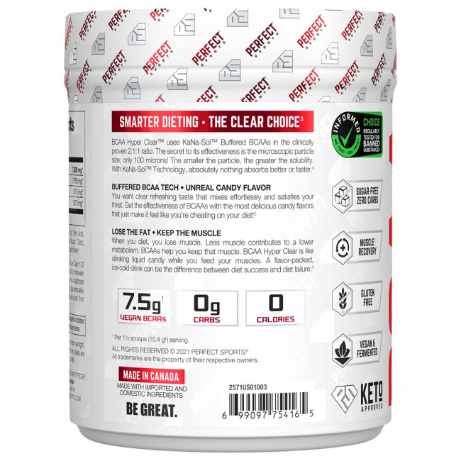 Perfect Sports, BCAA Hyper Clear, персиковые кольца насыщенного цвета, 310 г (10,9 унции) Perfect Sports, BCAA Hyper Clear, персиковые кольца насыщенного цвета, 310 г (10,9 унции)