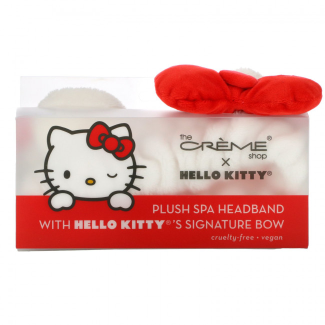 The Creme Shop, Plush Spa Heaband With Hello Kitty's Signature Bow, 1 Piece The Creme Shop, Plush Spa Heaband With Hello Kitty's Signature Bow, 1 Piece