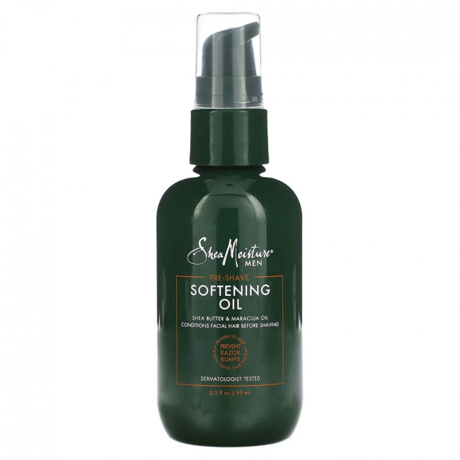 SheaMoisture, Для мужчин, смягчающее масло перед бритьем, масло ши и масло маракуйи, 95 мл (3,2 жидк. Унции)