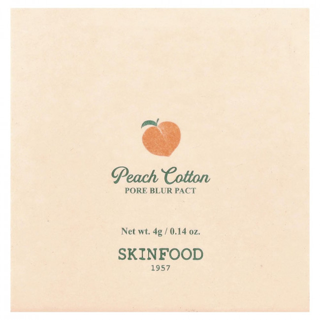 SKINFOOD, Peach Cotton Pore Blur Pact, 0.14 oz (4 g) SKINFOOD, Peach Cotton Pore Blur Pact, 0.14 oz (4 g)