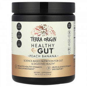 Terra Origin, Healthy Gut, персик и банан, 8,25 унции (234 г)