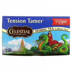 Celestial Seasonings, Травяной чай, устранение напряжения, без кофеина, 20 чайных пакетиков, 1.5 унций (43 г)