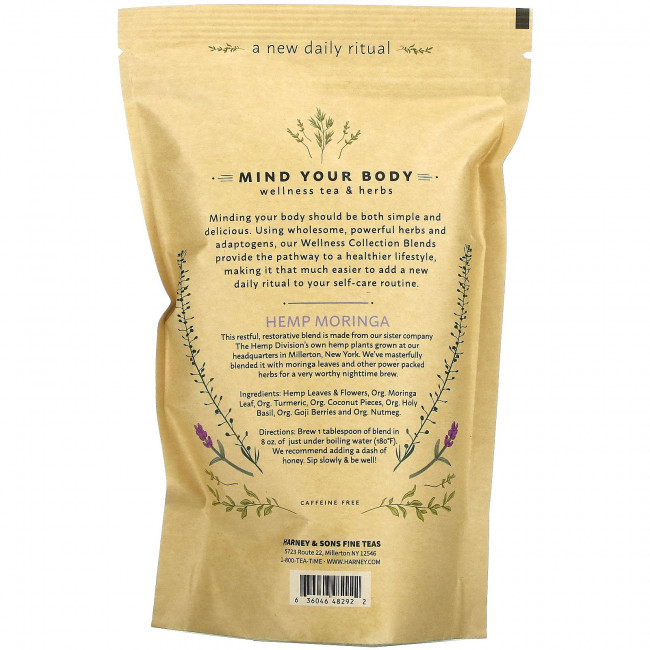 Harney & Sons, Hemp Moringa, Deep Sleep, оздоровительный чай и травы, 10 унций (283 г) Harney & Sons, Hemp Moringa, Deep Sleep, оздоровительный чай и травы, 10 унций (283 г)