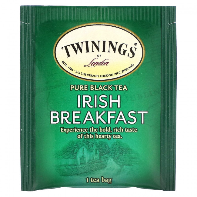 Twinings, Pure Black Tea, ирландский завтрак, 20 чайных пакетиков, 40 г (1,41 унции) Twinings, Pure Black Tea, ирландский завтрак, 20 чайных пакетиков, 40 г (1,41 унции)
