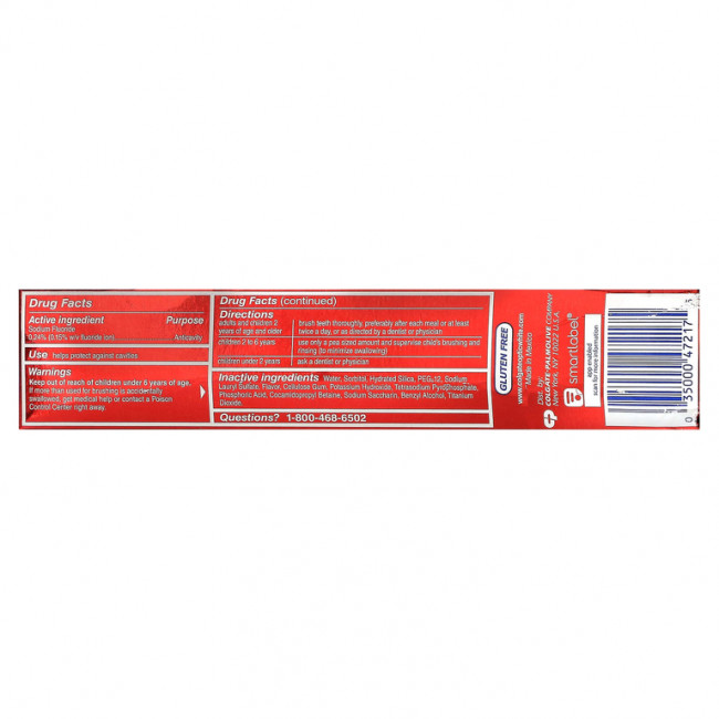 Colgate, Optic White, Stain Fighter, зубная паста с фтором против кариеса, чистая мята, 170 г (6,0 унции)