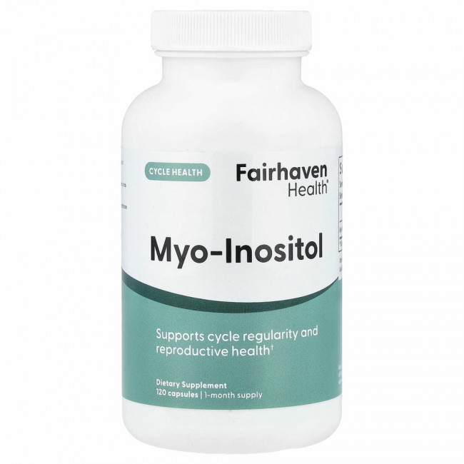 Fairhaven Health, мио-Инозитол, для женщин и мужчин, 120 капсул Fairhaven Health, мио-Инозитол, для женщин и мужчин, 120 капсул