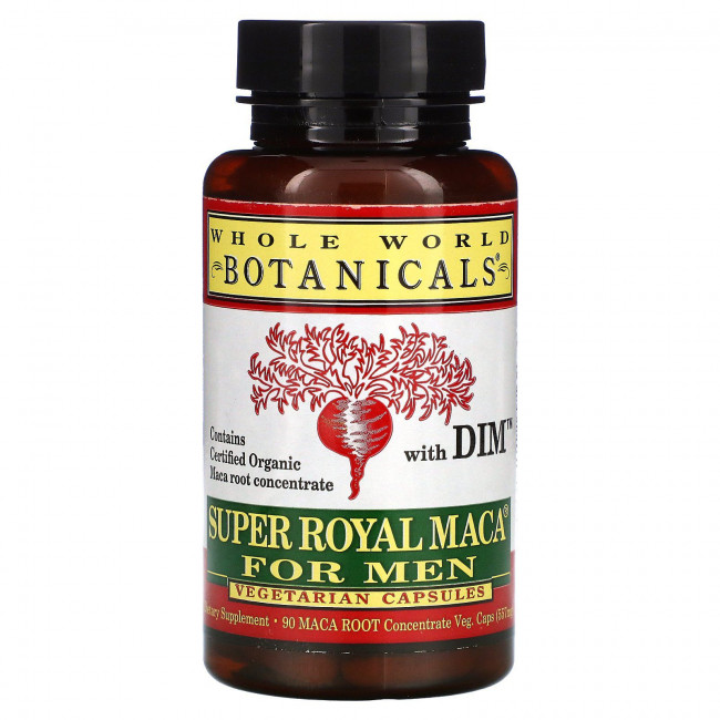 Whole World Botanicals, Super Royal Maca® For Men, препарат из маки для мужчин, 500 мг, 90 вегетарианских капсул Whole World Botanicals, Super Royal Maca® For Men, препарат из маки для мужчин, 500 мг, 90 вегетарианских капсул
