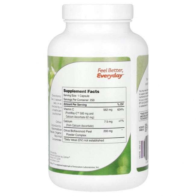 Zahler, PureWay-C, 500 мг, 250 капсул Zahler, PureWay-C, 500 мг, 250 капсул