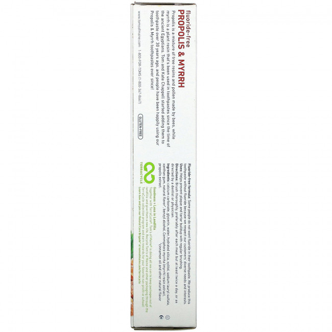 Tom's of Maine, Natural Antiplaue, зубная паста против налета, с прополисом и миррой, без фтора, корица, 155,9 г (5,5 унции)