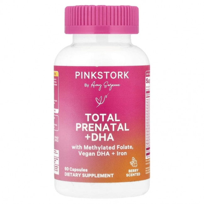 Pink Stork, Total Prenatal + DHA, ягодный, 60 капсул Pink Stork, Total Prenatal + DHA, ягодный, 60 капсул