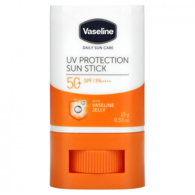 Vaseline, Daily Sun Care, солнцезащитный стик для защиты от ультрафиолета, SPF 50+ PA ++++, 15 г (0,53 унции)
