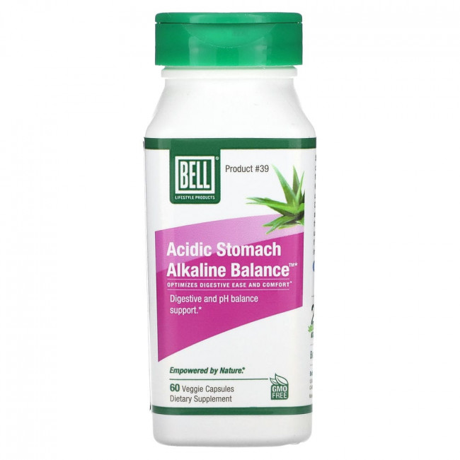 Bell Lifestyle, Acidic Stomach Alkaline Balance, 60 Veggie Capsules