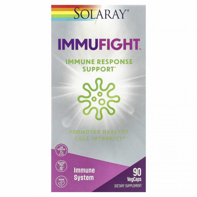 Solaray, ImmuFight, поддержка иммунного ответа, 90 растительных капсул Solaray, ImmuFight, поддержка иммунного ответа, 90 растительных капсул