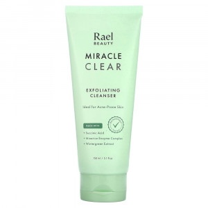 Rael, Inc., Beauty, Miracle Clear, отшелушивающее очищающее средство, 150 мл (5,1 жидк. Унции)