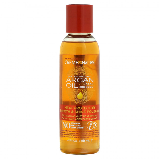 Creme Of Nature, Аргановое масло из Марокко, термозащитное средство для разглаживания и блеска, 118 мл (4 жидк. Унции) Creme Of Nature, Аргановое масло из Марокко, термозащитное средство для разглаживания и блеска, 118 мл (4 жидк. Унции)