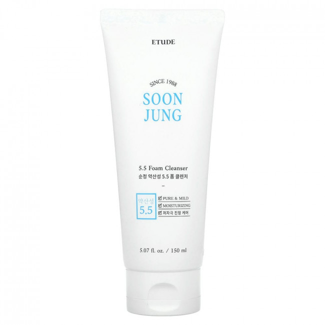 Etude, Soon Jung, очищающая пенка 5,5, 150 мл (5,07 жидк. Унции) (Товар снят с продажи)