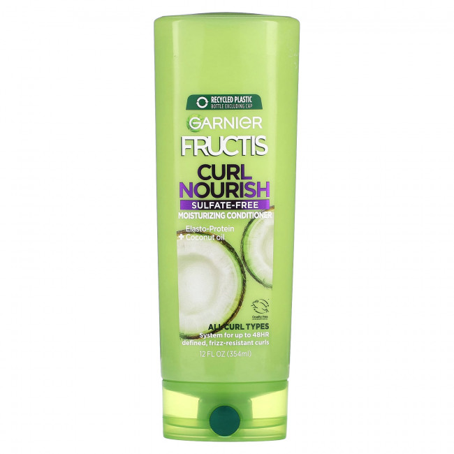 Garnier, Fructis, Curl Nourish, увлажняющий кондиционер для всех типов локонов, 354 мл (12 жидк. Унций) Garnier, Fructis, Curl Nourish, увлажняющий кондиционер для всех типов локонов, 354 мл (12 жидк. Унций)