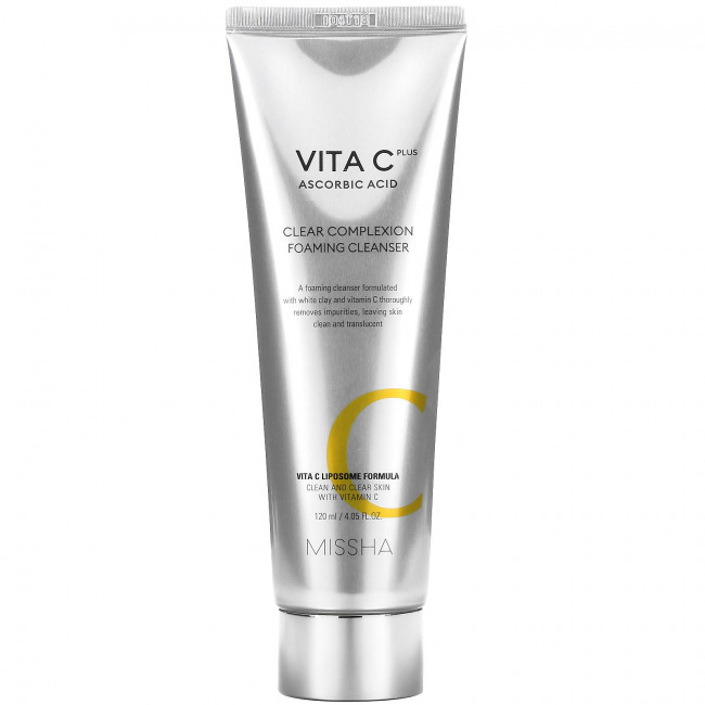 Missha, Vita C Plus Ascorbic Acid, Очищающая пенка для чистки лица, 4,05 жидких унций (120 мл)