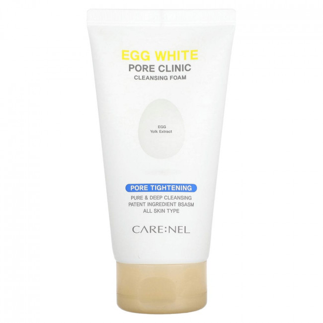 Care:Nel, Egg White, пенка для очищения пор, 150 мл (5,07 жидк. Унции)