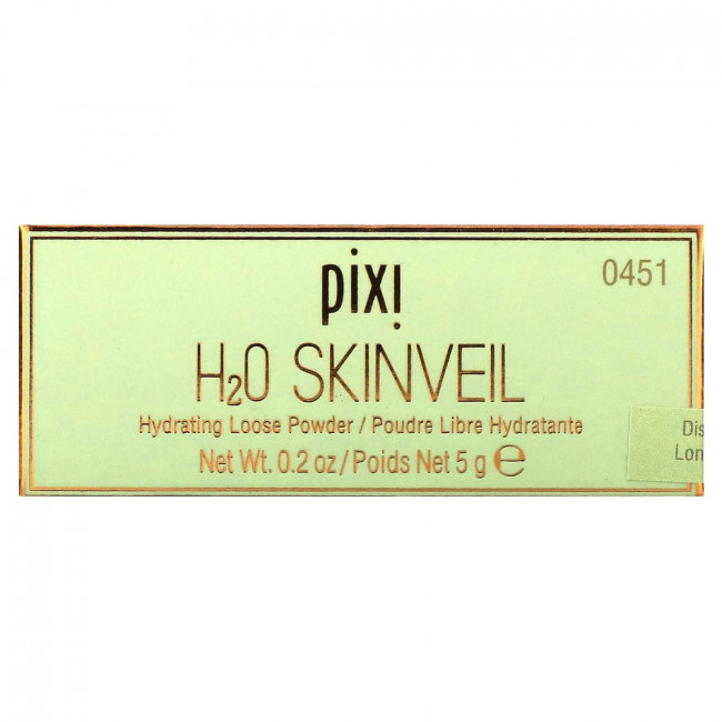 Pixi Beauty, H2O Skinveil, увлажняющая рассыпчатая пудра, 0451 полупрозрачная, 5 г (0,2 унции)