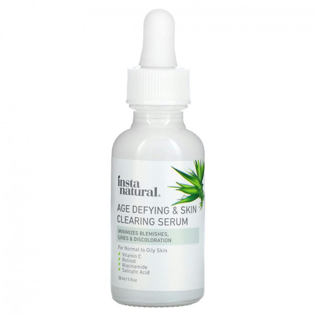 InstaNatural, Сыворотка против старения и очищения кожи, 1 жидкая унция (30 мл) InstaNatural, Сыворотка против старения и очищения кожи, 1 жидкая унция (30 мл)