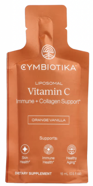 Cymbiotika, липосомальный витамин C, со вкусом апельсина и ванили, 28 пакетиков по 15 мл (0,5 жидк. унции)