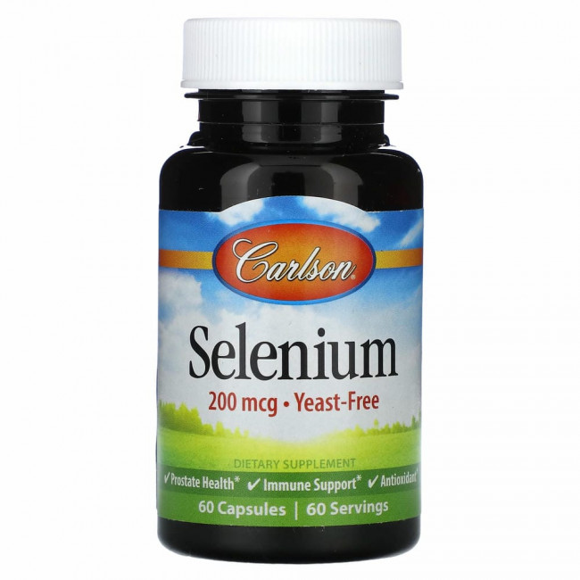 Carlson, Selenium , 200 mcg, 60 Capsules