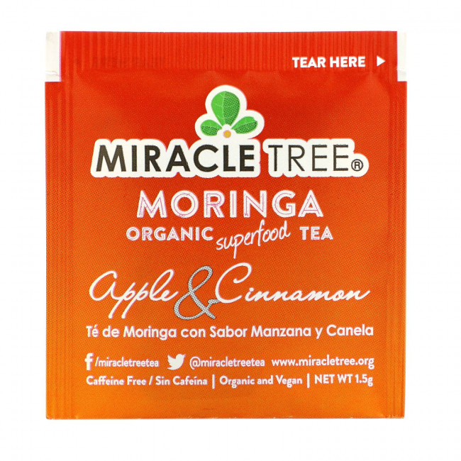 Miracle Tree, Moringa Organic Superfood Tea, яблоко и корица, без кофеина, 25 чайных пакетиков, 37,5 г (1,32 унции) Miracle Tree, Moringa Organic Superfood Tea, яблоко и корица, без кофеина, 25 чайных пакетиков, 37,5 г (1,32 унции)