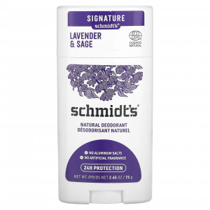 Schmidt's, Натуральный дезодорант, лаванда и шалфей, 75 г (2,65 унции)