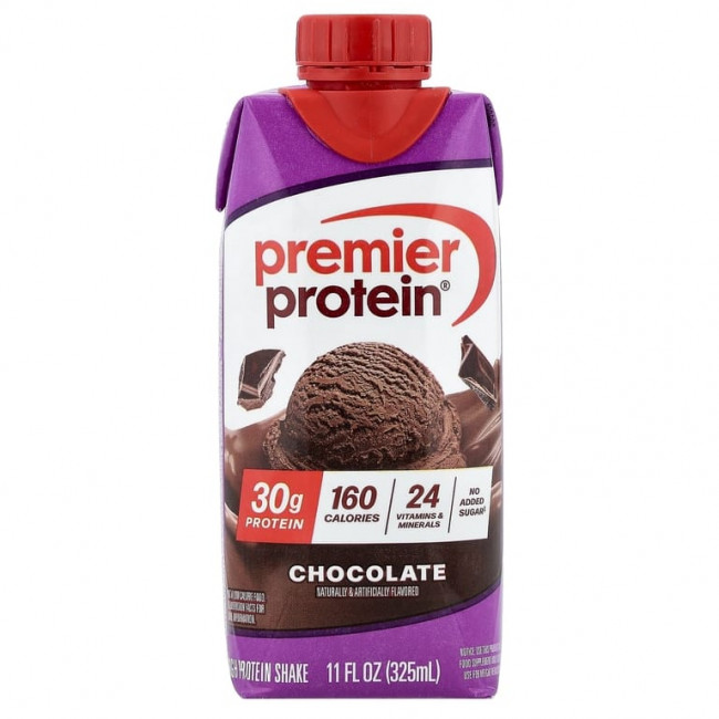 Premier Protein, высокопротеиновый коктейль, шоколадный вкус, 4 шт. по 325 мл (11 жидк. унций) Premier Protein, высокопротеиновый коктейль, шоколадный вкус, 4 шт. по 325 мл (11 жидк. унций)