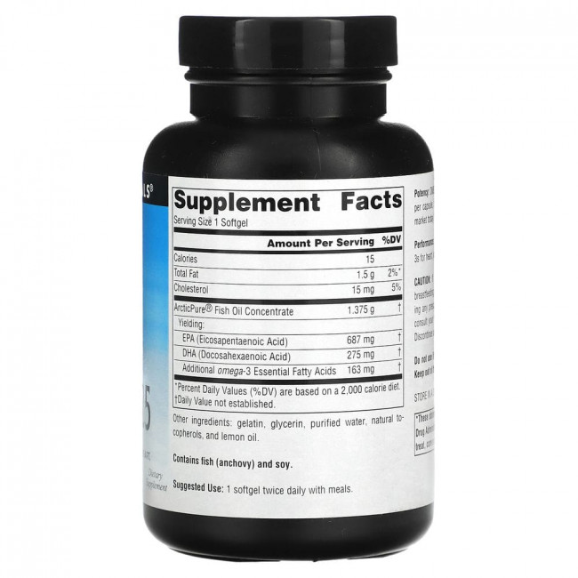 Source Naturals, Arctic Pure, Omega-3 Fish Oil, 1,125 mg, 60 Softgels Source Naturals, Arctic Pure, Omega-3 Fish Oil, 1,125 mg, 60 Softgels