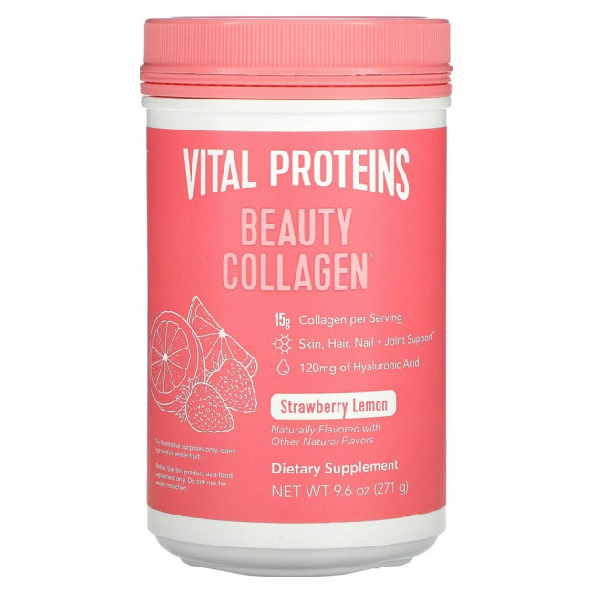 Vital Proteins, Beauty Collagen, клубника и лимон, 271 г (9,6 унции) Vital Proteins, Beauty Collagen, клубника и лимон, 271 г (9,6 унции)