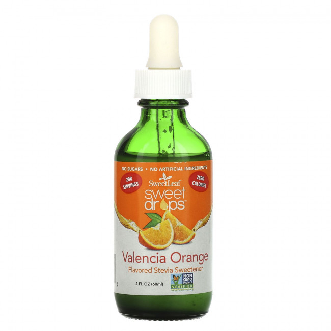 Wisdom Natural, SweetLeaf, Sweet Drops Stevia Sweetener, Valencia Orange, 2 fl oz (60 ml) Wisdom Natural, SweetLeaf, Sweet Drops Stevia Sweetener, Valencia Orange, 2 fl oz (60 ml)