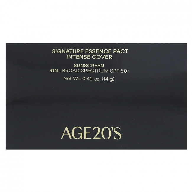 AGE20'S, Signature Essence Pact, Intense Cover, SPF 50+, 41N, 0.49 oz (14 g) AGE20'S, Signature Essence Pact, Intense Cover, SPF 50+, 41N, 0.49 oz (14 g)