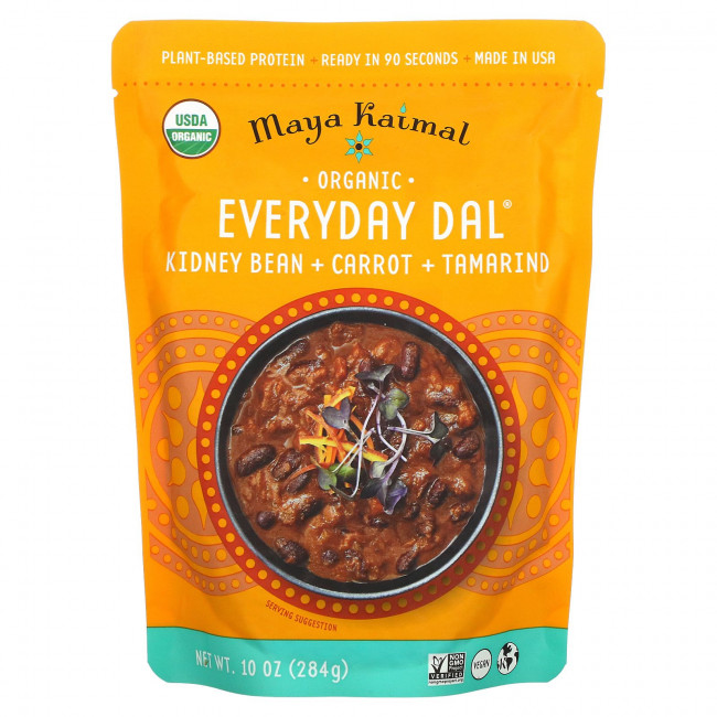 Maya Kaimal, Organic, Everyday Dal, фасоль, морковь и тамаринд, 284 г (10 унций) Maya Kaimal, Organic, Everyday Dal, фасоль, морковь и тамаринд, 284 г (10 унций)