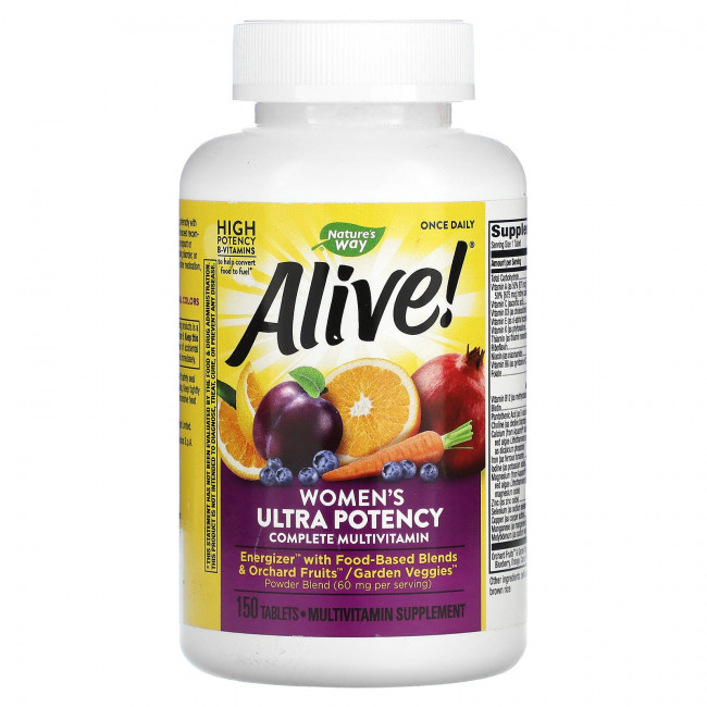Nature's Way, Ultra Potency для женщин, полный мультивитаминный комплекс, 150 таблеток Nature's Way, Ultra Potency для женщин, полный мультивитаминный комплекс, 150 таблеток