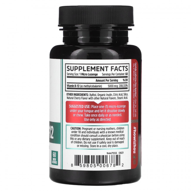 Zhou Nutrition, Methyl B-12, натуральная вишня, 60 микроладсов Zhou Nutrition, Methyl B-12, натуральная вишня, 60 микроладсов