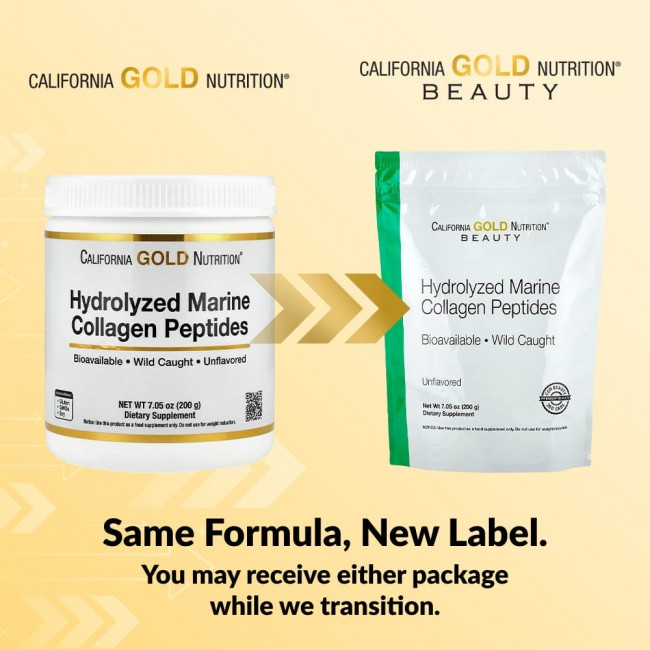 California Gold Nutrition, гидролизованные пептиды морского коллагена, без добавок, 200 г (7,05 унции) California Gold Nutrition, гидролизованные пептиды морского коллагена, без добавок, 200 г (7,05 унции)
