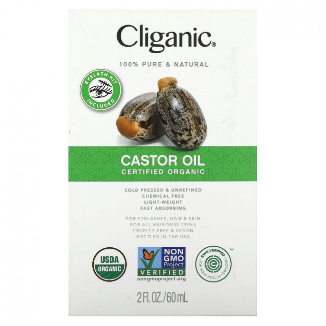 Cliganic, Organic Castor Oil, 2 fl oz (60 ml)