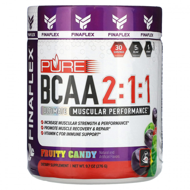 Finaflex, Pure BCAA 2: 1: 1, фруктовые конфеты, 276 г (9,7 унции) Finaflex, Pure BCAA 2: 1: 1, фруктовые конфеты, 276 г (9,7 унции)